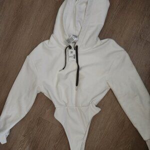 Wolford Hybrid Hoodie Bodysuit - White